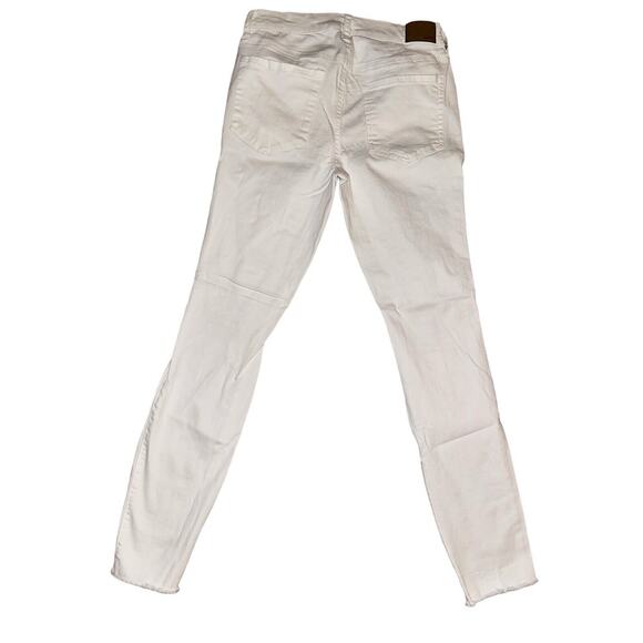 Aero Jeans Womens Size 4 High Rise‎ Skinny Leg Distressed White Denim - Picture 6 of 6